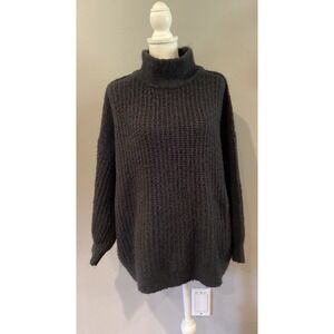 Urban Outfitters funnel turtleneck Sweater Pullover Oversized Knit‎ Gray S